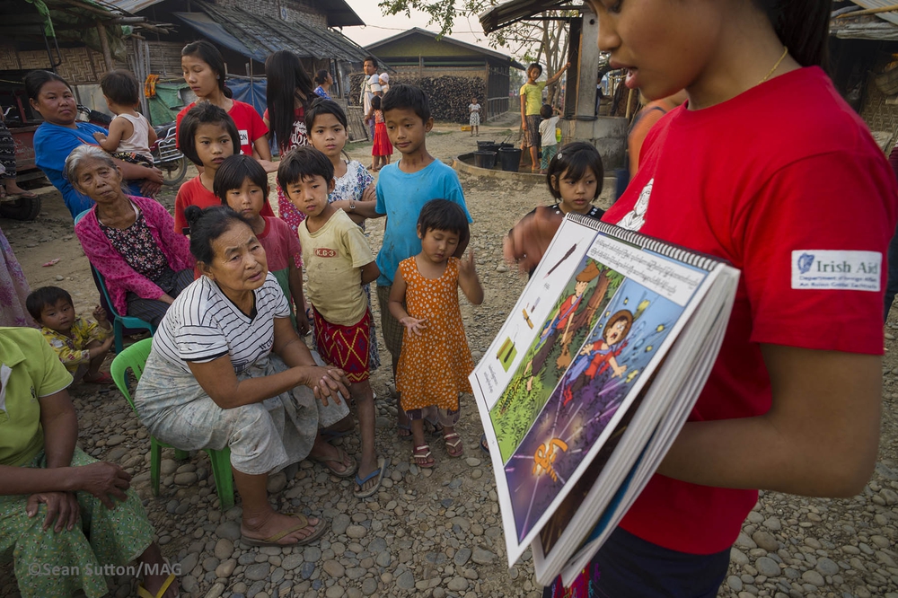 MAG teams delivering mine risk education in Myanmar